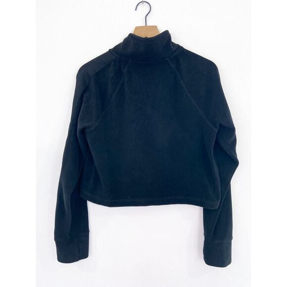Calvin Klein Performance Black Fleece Cropped Athletic Jacket Medium Quarter Zip - Picture 3 of 8
